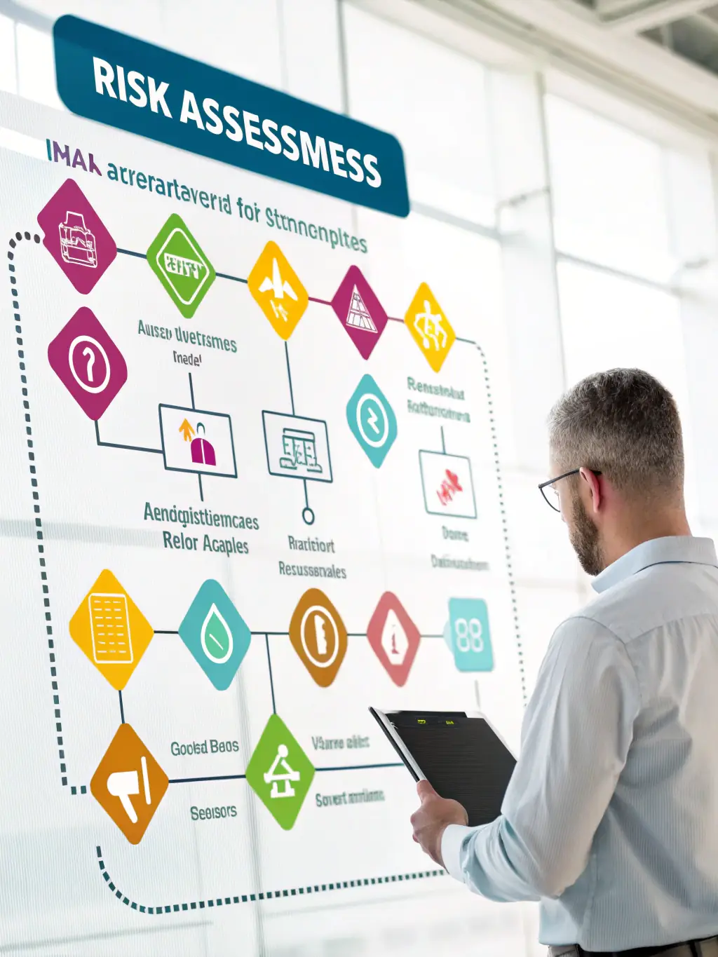 An image depicting a clear, easy-to-understand risk assessment chart for a specific adventure activity, highlighting the Risk Scoring feature.
